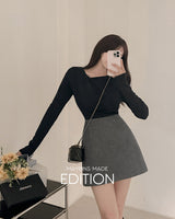 【MADE】ドレープネックシャーリングニット