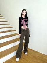 1101. シフォンリボンクロップT