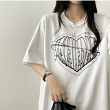 Face Heart Boxy Fit Short Sleeve T-shirt