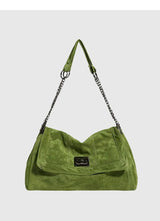 LOOK STITCH SUEDE CHAIN BAG (4COLORS!)