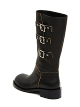 Three belted biker boots (vintage black)