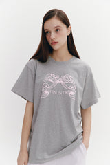 Ribbon Boxy T Gray