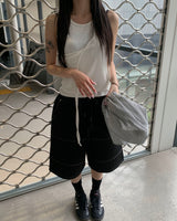 Stitch bermuda pants
