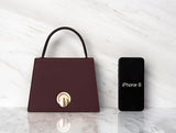 LOMEL MINI マイクロレザーバッグ / Maroon Burgundy