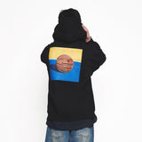 25SS SQUARE BASKET BALL HOODIE ZIP UP BLACK