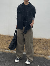 Over Washing Western Shirt Jacket (No.860)