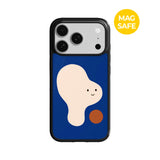 【MADE】Shape Play!_Blue blob iPhone case [Glossy Glass/Magsafe]