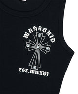 CROSS STUD TANK TOP_BLACK