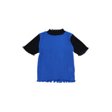 mellow pleats bicolor tops