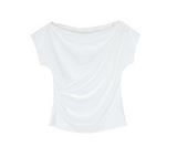 Off Shoulder Ruched Short Sleeve Top