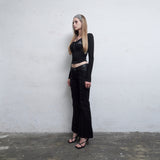 Jam Stone Bootcut Pants [Black]