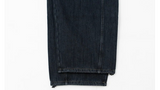 Foton waist banding side incision fleece denim wide pants