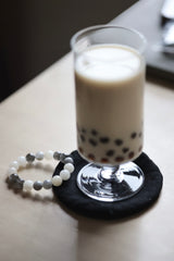 Bubble Tea Crystal Stone Bracelet handmade