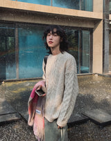 Wool Mix Cable Knit