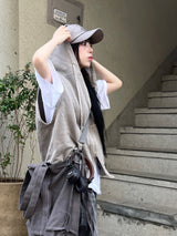 Leo Pigment Hooded Two-Way Vest