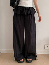#ST Frill Layered Banding Track Pants (2color)