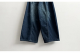 Ipp vintage washing round incision denim wide pants