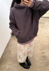 フローラル スウェット クロップ パンツ