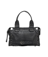 BELTED WASHING LEATHER MINI BAG (BLACK) F26QE991