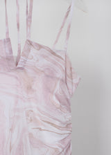 MARBLE SHIRRING DRESS