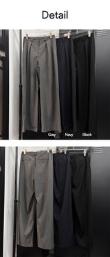 One tuck stripe wide slacks(3color)