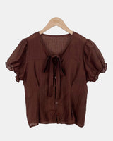Muha Sheer Short Sleeve Blouse