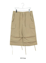 Elise Nylon Wide Capri Bermuda Pants