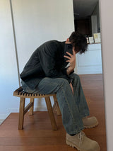 ASCLO Slab Slim Bootcut Denim Pants