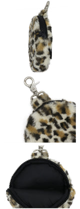 Fluffy Tambourine Chain Bag - Grey Leopard