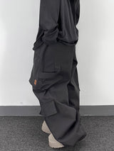 subtle patch cargo pants