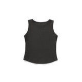 Waffle logo sleeveless_charcoal