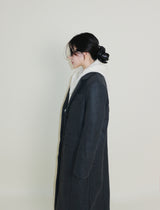 Stutch Solid Wool Long Coat (Lining Fleece-lined)