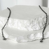 ss-Original mask chain necklace_black silver