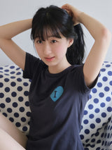 ハートロゴTシャツ - ディープネイビー
