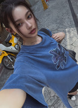 Flower Patch Pigment Short Sleeve T-shirt