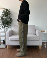 Cotton strap cargo pants