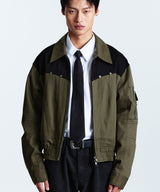 Western line jacket(khaki/black)