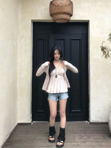 ライク バックポケット デニムショーツ(Denim)