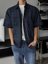 ASCLO Breeze Grid Roll Up Check Shirt (3color)