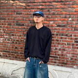 オーバーダンブルボックスン長袖Tシャツ