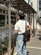 ストーンウォッシュドセミワイドデニムパンツ