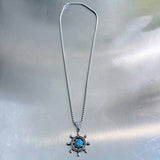 Vintage Blue Helm Pendant