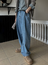 Libern tuck denim pants