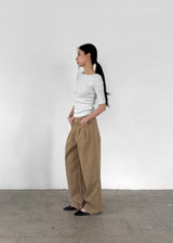 [MADE] ミウツータックワイドコットンパンツ