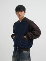 Raglan fleece zip-up 2color