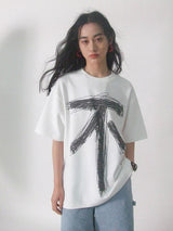 ツーサイドファンプリントショートスリーブTシャツ