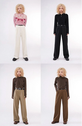 Four-color loose straight-leg casual pants