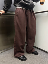 [M-XL] タックワイドスウェットパンツ(4color)