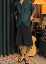 Overfit Bermuda Backbanding Slacks Shorts 3COLOR