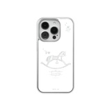 Pony Dot - silver glass case